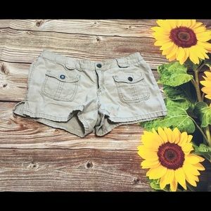 khaki jean shorts